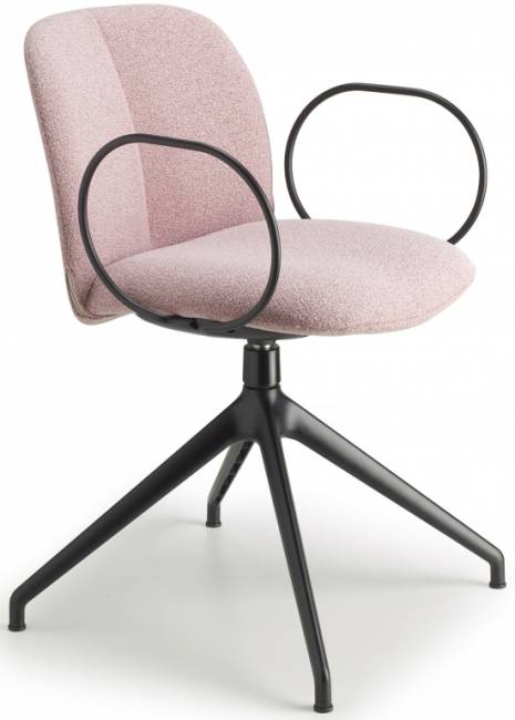 Кресло офисное с обивкой Mentha Pop черный, розовый 540х550х820 мм