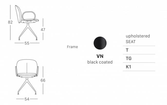 Кресло офисное с обивкой Mentha Pop черный, розовый 540х550х820 мм