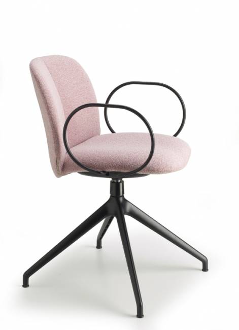 Кресло офисное с обивкой Mentha Pop черный, розовый 540х550х820 мм
