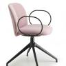 Кресло офисное с обивкой Mentha Pop черный, розовый 540х550х820 мм
