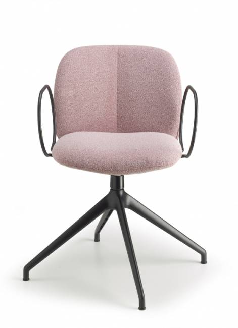 Кресло офисное с обивкой Mentha Pop черный, розовый 540х550х820 мм