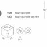Стул полубарный прозрачный Igloo прозрачный 460х520х1070 мм