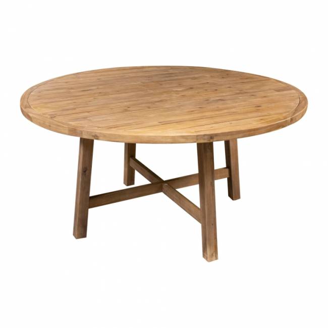 Стол деревянный обеденный Rimini Ø150 натуральный д1500х750 мм