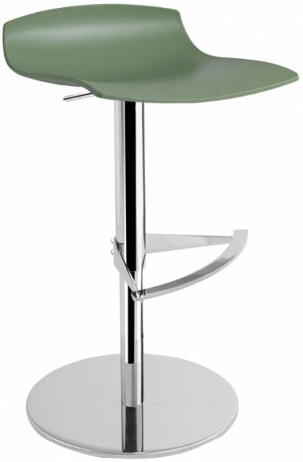 Табурет пластиковый барный X-Treme B Pro полированный, хромированный, зеленый 480х480х750-870 мм