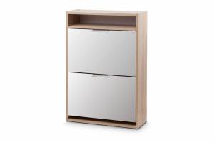 Обувница К-2, дуб сонома/белый глянец