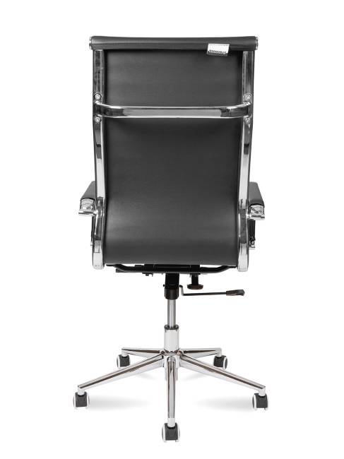 Комплектующие кресел / Техно ковш / хром / черная экокожа