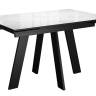Стол DikLine SKM110 Керамика Carrara Gloss (мрамор глянец белый)/подстолье черное/опоры черные Стол DikLine SKM110 Керамика Carrara Gloss (мрамор глянец белый)/подстолье черное/опоры черные