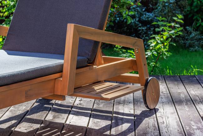 Шезлонг PAOLO на колесиках из акации(teaklook)