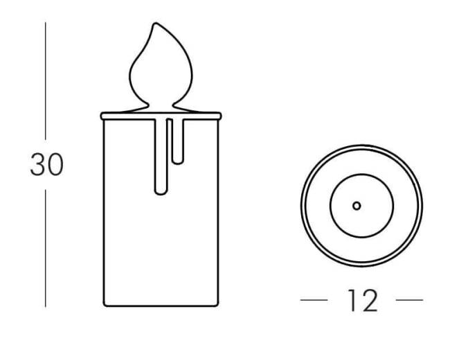 Светильник пластиковый настольный Fiamma Lighting красный Ø120х300 мм