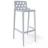 Стул пластиковый барный Isidoro 76 жемчужно-серый 480х460х970 мм