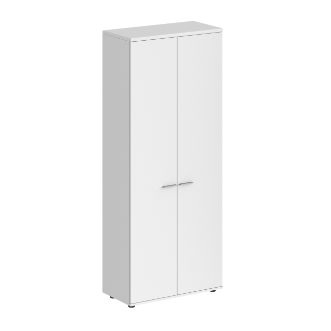 SG.824.WH.WH / Гардероб 800х400х1955, з.ст ЛДСП 16 мм / корпус: белый; фасады: белый