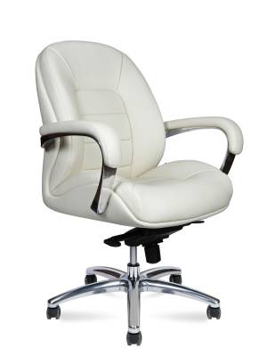 Кресло офисное / Гранд LB йвери / Grand LB ivory / слоновая кость экокожа