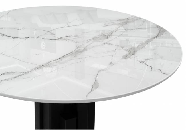 Калипсо 110 белый мрамор / черный
