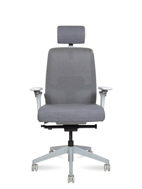 Кресло офисное / Алтай / Altai  / серый пластик / серая сетка / серая ткань