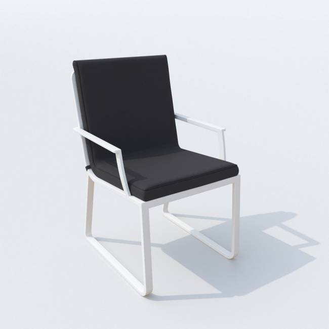 Обеденная группа TELLA ALBA каркас белый / стол тик 200 / ткань антрацит