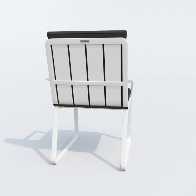 Обеденная группа TELLA ALBA каркас белый / стол тик 200 / ткань антрацит