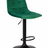 Стул барный DOBRIN TAILOR BLACK, зеленый велюр (MJ9-88)