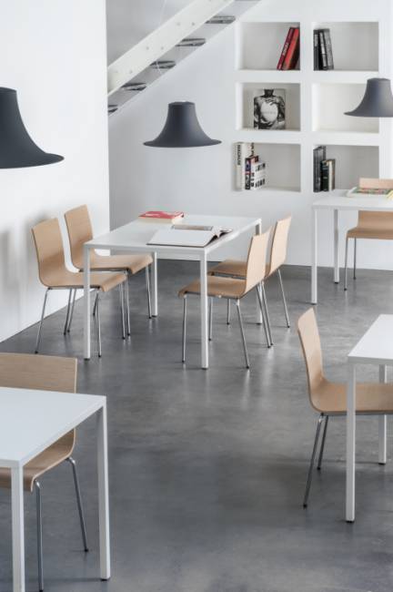 Стул деревянный Kuadra XL хромированный, венге 505х520х800 мм Стул деревянный Kuadra XL хромированный, венге 505х520х800 мм