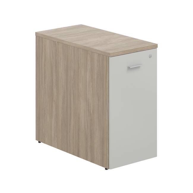 Тумбы-органайзеры / Тумба-органайзер 400х800х750 / корпус: дуб темный; фасад: серый бархат