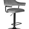 Набор 2 шт Стул барный DOBRIN CHARLY BLACK, серый велюр (MJ9-75)