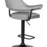 Набор 2 шт Стул барный DOBRIN CHARLY BLACK, серый велюр (MJ9-75)