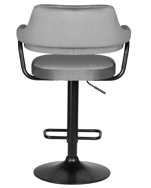 Набор 2 шт Стул барный DOBRIN CHARLY BLACK, серый велюр (MJ9-75)
