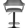 Набор 2 шт Стул барный DOBRIN CHARLY BLACK, серый велюр (MJ9-75)