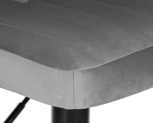 Набор 2 шт Стул барный DOBRIN CHARLY BLACK, серый велюр (MJ9-75)