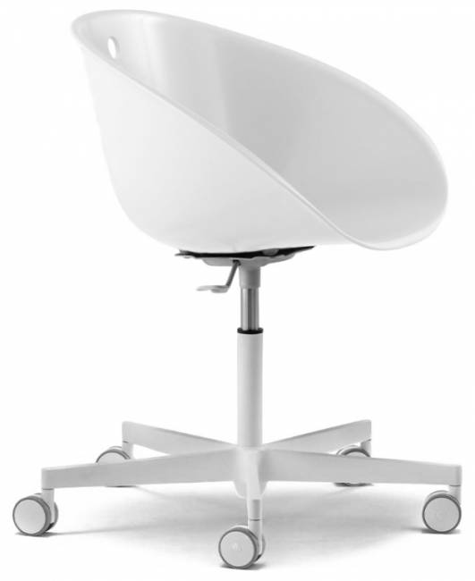 Кресло офисное пластиковое Gliss белый 750х750х720-840 мм