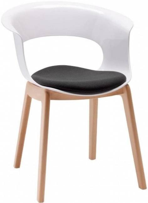 Кресло пластиковое с подушкой Scab Design, Natural Miss B Antishock