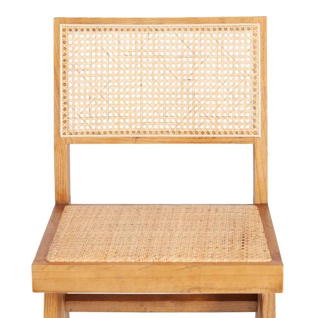Стул Loki/Локи дерево вяз/ротанг, 51х44х86см, груша №3 натуральный дерево вяз/ротанг