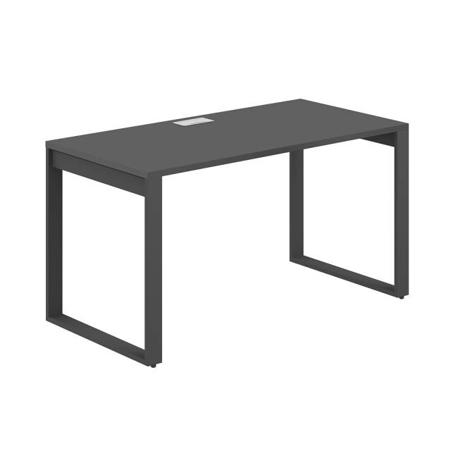 AG.104.AN.L.72.AN  / Стол 1200х700х750  / профиль О-образный: 70х20 антрацит; лючок: серебро; столешница: антрацит