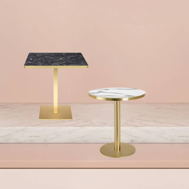 Подстолье металлическое Tiffany латунь 400х400х730 мм