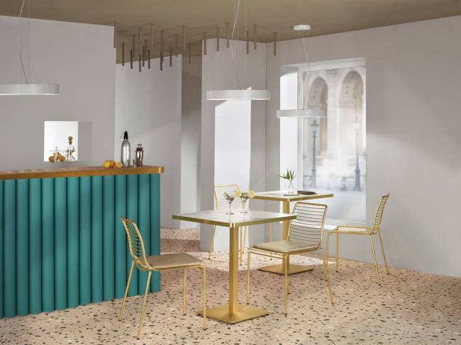 Подстолье металлическое Tiffany латунь 400х400х730 мм