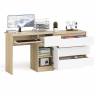 Стол компьютерный МС-1 правый с комодом на три ящика 800 Мори цвет дуб сонома/белый