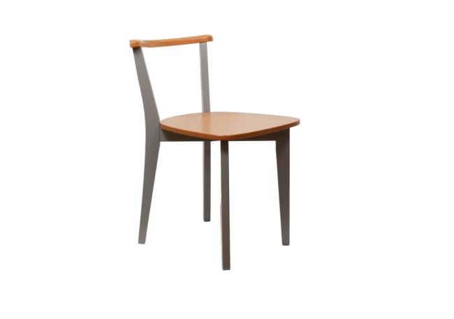 Стул Франк Ж, Натуральное дерево/Серый Стул Франк Ж, Натуральное дерево/Серый