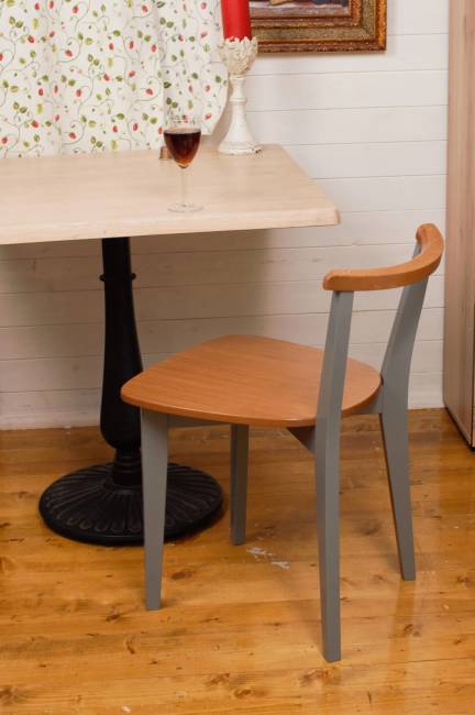 Стул Франк Ж, Натуральное дерево/Серый Стул Франк Ж, Натуральное дерево/Серый