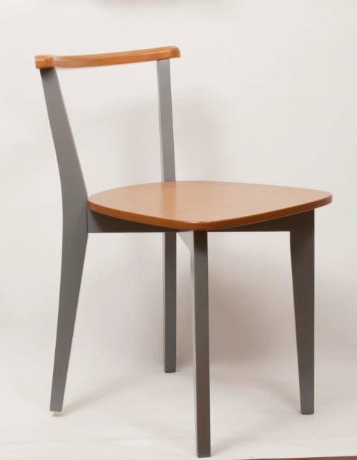 Стул Франк Ж, Натуральное дерево/Серый Стул Франк Ж, Натуральное дерево/Серый