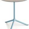 Стол ламинированный обеденный Tripe Maxi голубой, тортора шпатель Ø800х740 мм