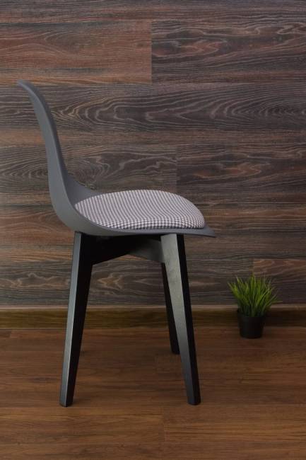 Стул Сашш чёрный /серый, серый ГЛ