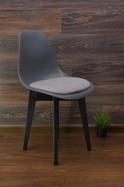 Стул Сашш чёрный /серый, серый ГЛ