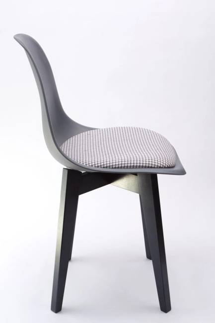 Стул Сашш чёрный /серый, серый ГЛ