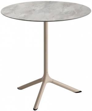 Стол ламинированный обеденный Tripe тортора, каменный Ø700х740 мм