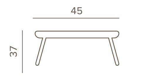 Столик металлический кофейный Venice зеленый 450х450х370 мм