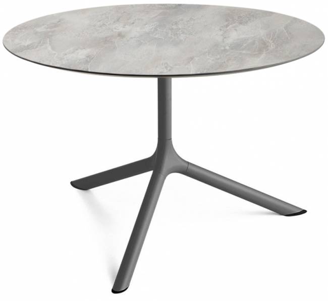 Столик ламинированный кофейный Tripe Maxi антрацит, каменный Ø800х510 мм Столик ламинированный кофейный Tripe Maxi антрацит, каменный Ø800х510 мм