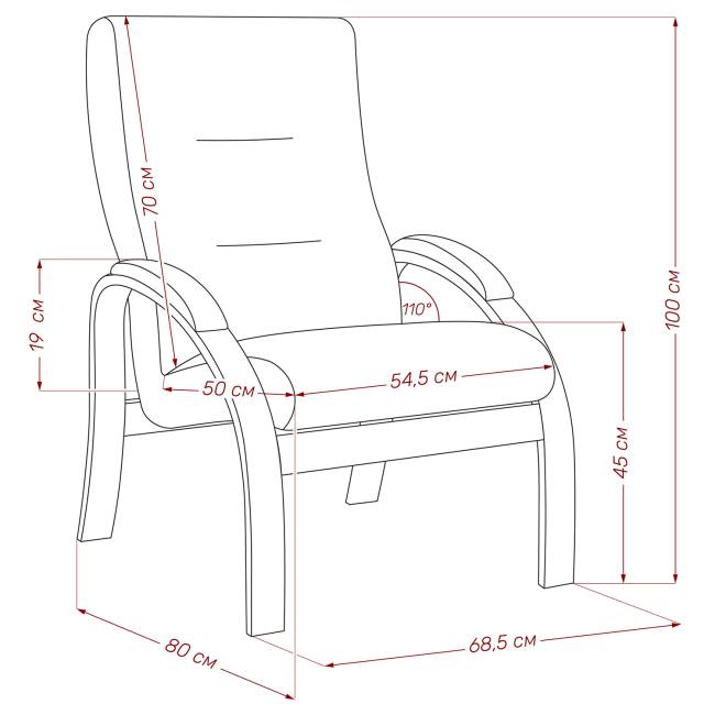 Кресло Leset Лион Венге текстура V18 бежевый