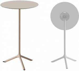 Стол ламинированный барный складной Tripe Folding тортора, тортора Ø600х1100 мм