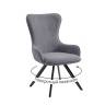 Стул DikLine 333 поворотный TW09 светло-серый, ножки черные