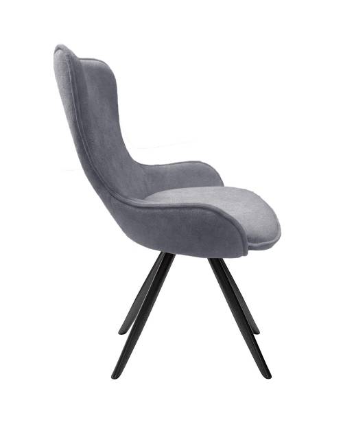 Стул DikLine 333 поворотный TW09 светло-серый, ножки черные