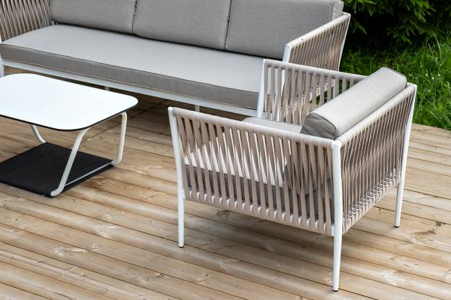 "Касабланка" лаунж-зона плетеная из роупа 5-местная, цвет бежевый